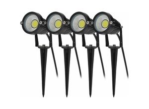 8130963456377 - XVX - 4PCS Außenbeleuchtung cob 5W 220V IP65 Wasserdicht Einstellbare Projektor Spot Led Garten Lampe Beleuchtung