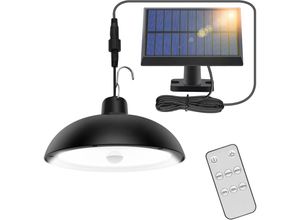 8130963456414 - XVX - Solarlampe für den Außenbereich 78 LEDs 4 Modi Bewegungsmelder Fernbedienung 360° verstellbar IP65 wasserdicht Garten Camping