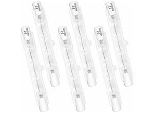 8130966029745 - Set mit 6 R7S 78 mm 100 W 230 V Halogenlampen dimmbare Halogenröhrenlampe 2700 K warmweißes Licht 1500 lm Lichtstrom lineare Halogenstrahler