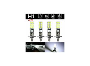8130978261829 - Mumu - Set mit 4 H1 6000 k LED-Lampen in Weiß verwendbar für Nebel- und Fahrlichter kompatibel mit einer Spannung von 12 V–24 v