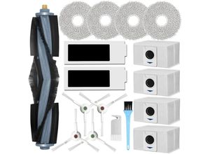 8130990333122 - Zubehör für Ecovacs Deebot T20 Omni   T20 e Omni Staubsauger 1 Hauptbürste 4 Seitenbürsten 4 Mopps 2 Filter 4 Beutel 2 Reinigungsbürsten