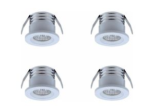 8130990346573 - 4er-Set Mini-LED-Einbaustrahler 3 W warmweißWeiß