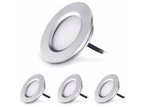 8130997015793 - Odipie - led Einbaustrahler Extra Flach 3W 12V led Einbaulampe Runde Deckenleuchte Dimmbar 240 Lumen Warmweiß IP44 für Badezimmer Wohnzimmer Kabine