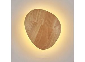 8131003601344 - Aplique de madera aplique LED ovalado aplique geométrico nórdico apliques de noche blanco cálido 3000 K iluminación de pared moderna para