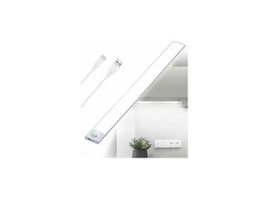 8131003605120 - Aiperq - usb wiederaufladbare LED-Küchen-Unterbauleuchte dreifarbiges Licht 2500 mAh 40 cm dimmbare Schranklampe Bewegungsmelder LED-Leiste