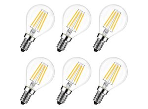 8131003605380 - Aiperq - Set mit 6 E14 6 w 2700 k LED-Glühbirnen – ersetzt 60 w rustikaler Lampen-Glühfaden-Stil (Warmweiß)