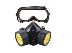 8131003605731 - Atemschutzmaske wiederverwendbares Atemschutzmasken-Set Anti-Staub Anti-Gas-Chemikalienmaske mit Schutzbrille für Malerarbeiten DIY-Schleifen