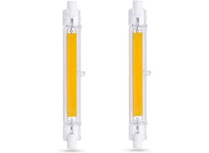 8131003628457 - Ulisem - R7S led Birne 118mm 20W Kaltweiß 6000K 2000lm nicht dimmbar R7S 118mm Slim cob led Birne für Wand- Stehlampe 2er Pack