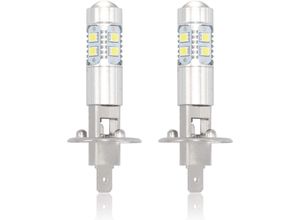 8131003629102 - Ulisem - H1 led Scheinwerferbirnen 6000K Super White Nebelscheinwerfer 100W 2400LM Tagfahrlicht drl 360° Strahlbirnen Lampe (2er Set)