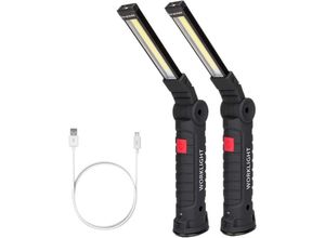 8131003957960 - LED-Arbeitsleuchte wiederaufladbare COB-Arbeitsleuchte mit Magnetfuß 360-Grad-Drehung und 5-Modus-Taschenlampen-Inspektionslampe für Autoreparatur