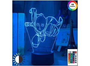 8131003958189 - Aiperq - One Punch Man Saitama Figur led Nachtlicht Lampe für Heimdekoration Nachtlicht Cool Manga Store Dekor Ideen Tisch 3D Licht