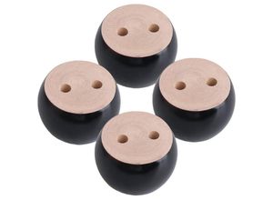 8131010834759 - Petites Ecrevisses - 4x Sofabeinen aus Holz 5cm Möbelbeine für Betten Schränke Tische mit Schrauben - Schwarz