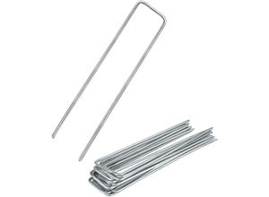 8131010839839 - Petites Ecrevisses - 100 Pcs Erdanker für Unkrautvlies 150x25mm Bodenanker Erdnägel Heringe zur Unkrautfolie Zaun Netz