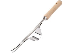 8131010840675 - Petites Ecrevisses - Unkrautjäter mit Holzgriff 32cm Manueller Unkrautstecher Edelstahl Gartenwerkzeug