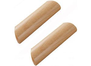 8131010844932 - Petites Ecrevisses - 10 Stück Möbelgriff aus Holz Fächerform Holzgriffe für Möbel Kleiderschrank Schrank Schubladengriff mit Schrauben - 96mm