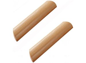 8131010844949 - Petites Ecrevisses - 10 Stück Möbelgriff aus Holz Fächerform Holzgriffe für Möbel Kleiderschrank Schrank Schubladengriff mit Schrauben - 128mm