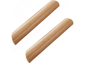 8131010844956 - Petites Ecrevisses - 10 Stück Möbelgriff aus Holz Fächerform Holzgriffe für Möbel Kleiderschrank Schrank Schubladengriff mit Schrauben - 160mm