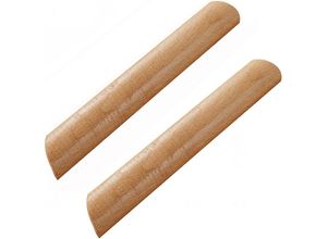 8131010844963 - Petites Ecrevisses - 10 Stück Möbelgriff aus Holz Fächerform Holzgriffe für Möbel Kleiderschrank Schrank Schubladengriff mit Schrauben - 192mm