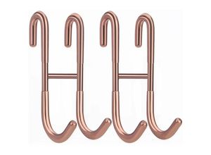 8131010846394 - Petites Ecrevisses - 2 Stück Duschhaken Ohne Bohren Haken Duschwand Halterung mit Gummischichten für Handtücher Badetücher Kleidung - Rosa
