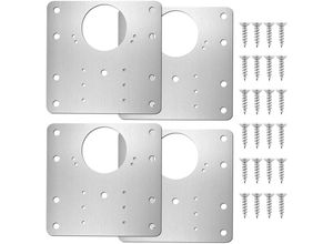 8131010849050 - Petites Ecrevisses - 4 Pcs Schrank Scharnier Reparaturplatte mit Schrauben Möbelscharniere Reparaturplatten für Möbel Fenster Tür