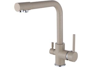 8131010854450 - Petites Ecrevisses - Küchenarmatur 3 Wege Wasserhahn Küche Mischbatterie Trinkwasserhahn Spültischarmatur Beige