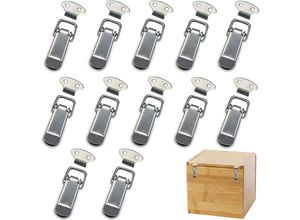 8131010860352 - Petites Ecrevisses - 12 Stück Spannverschluss Edelstahl Hebelverschluss mit Schrauben Kistenverschluss für Toolbox Schublade Case Schrank