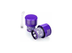 8131013278895 - XVX - Stück waschbarer Filter für Staubsauger der Dyson V10 SV12-Serie mit Reinigungsbürste und Tuch geeignet für Dyson V10 SV12-Heckfilterzubehör