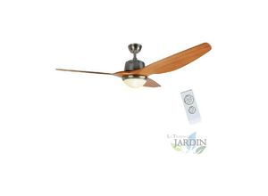 8410033210048 - Suinga - Deckenventilator Orbegozo LED-Licht Fernbedienung Flügel aus Naturholz