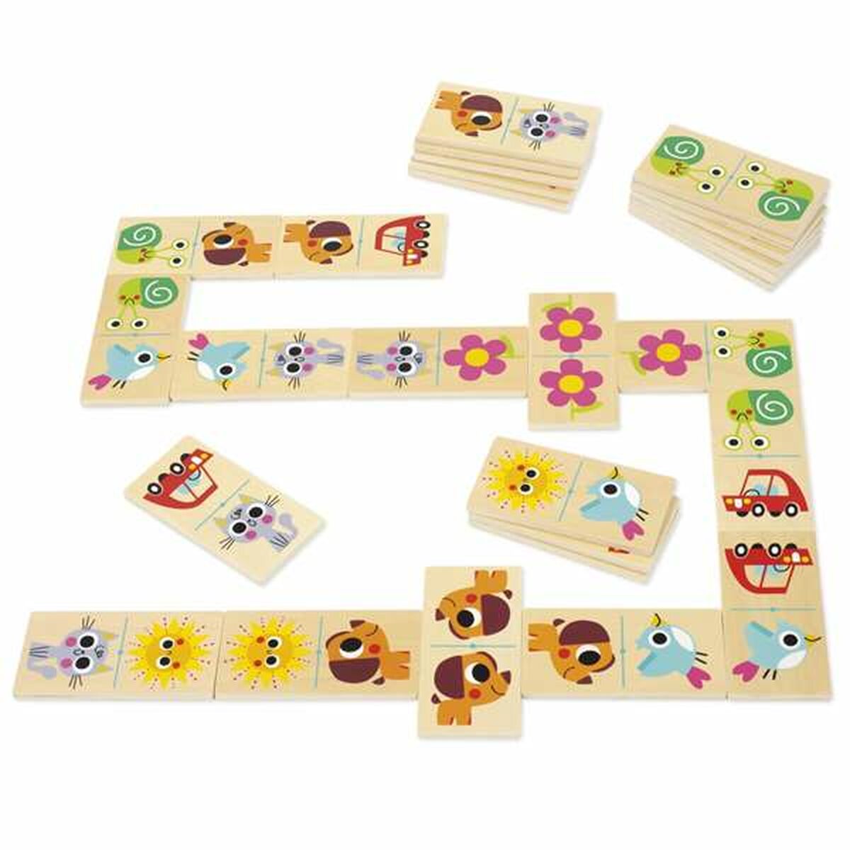 8410446002285 - Domino Holz Für Kinder 28 Stücke 8410446002285 - Domino Holz Für Kinder 28 Stücke