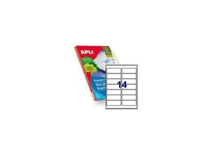 8410782024194 - Genérica - Apli white labels fÜr laser-tintenstrahldrucker und kopierer 991 x 381 mm stumpfe kanten - 100 blatt -