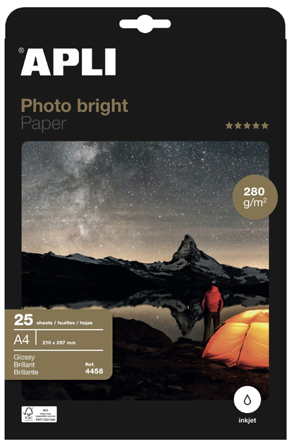 8410782044581 - Foto-Papier bright PRO DIN A4 280 g qm hochglänzend