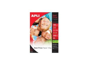 8410782118046 - Packung mit 100 Blatt inkbri a4 140g11804 apli Fotopapier