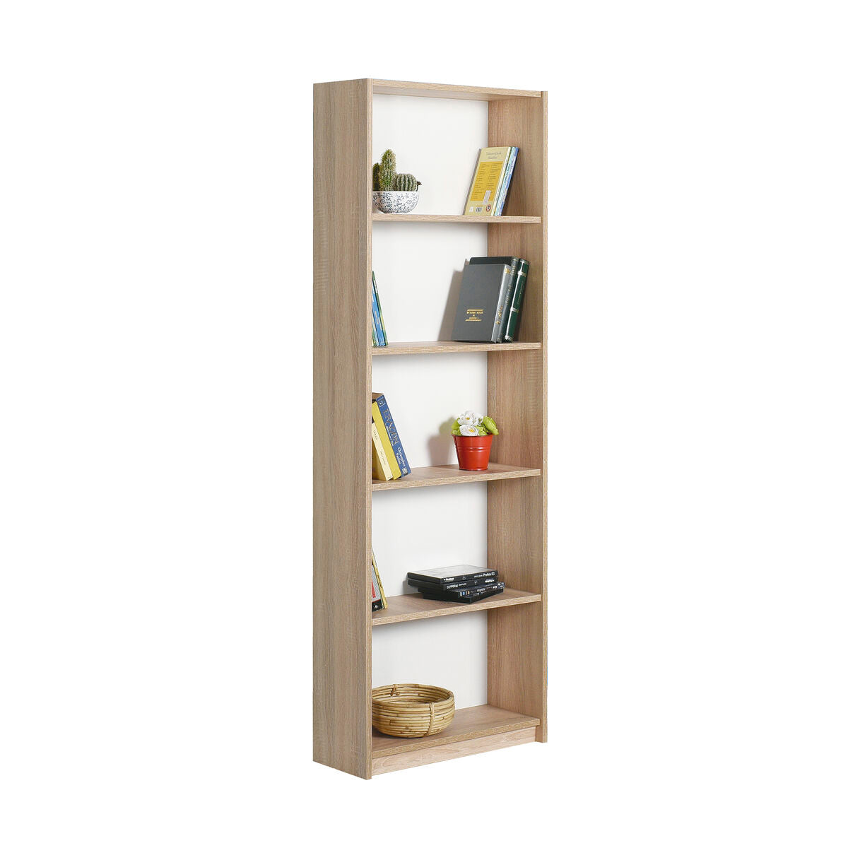 8411030340615 - Buchhandlung Braun Holz MDP 58 x 169 x 22 cm 5 Regale