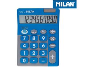 8411574045038 - E3 64146 Blister Calculadora Duo 10 Digitos Azul Teclas Grandes Milan