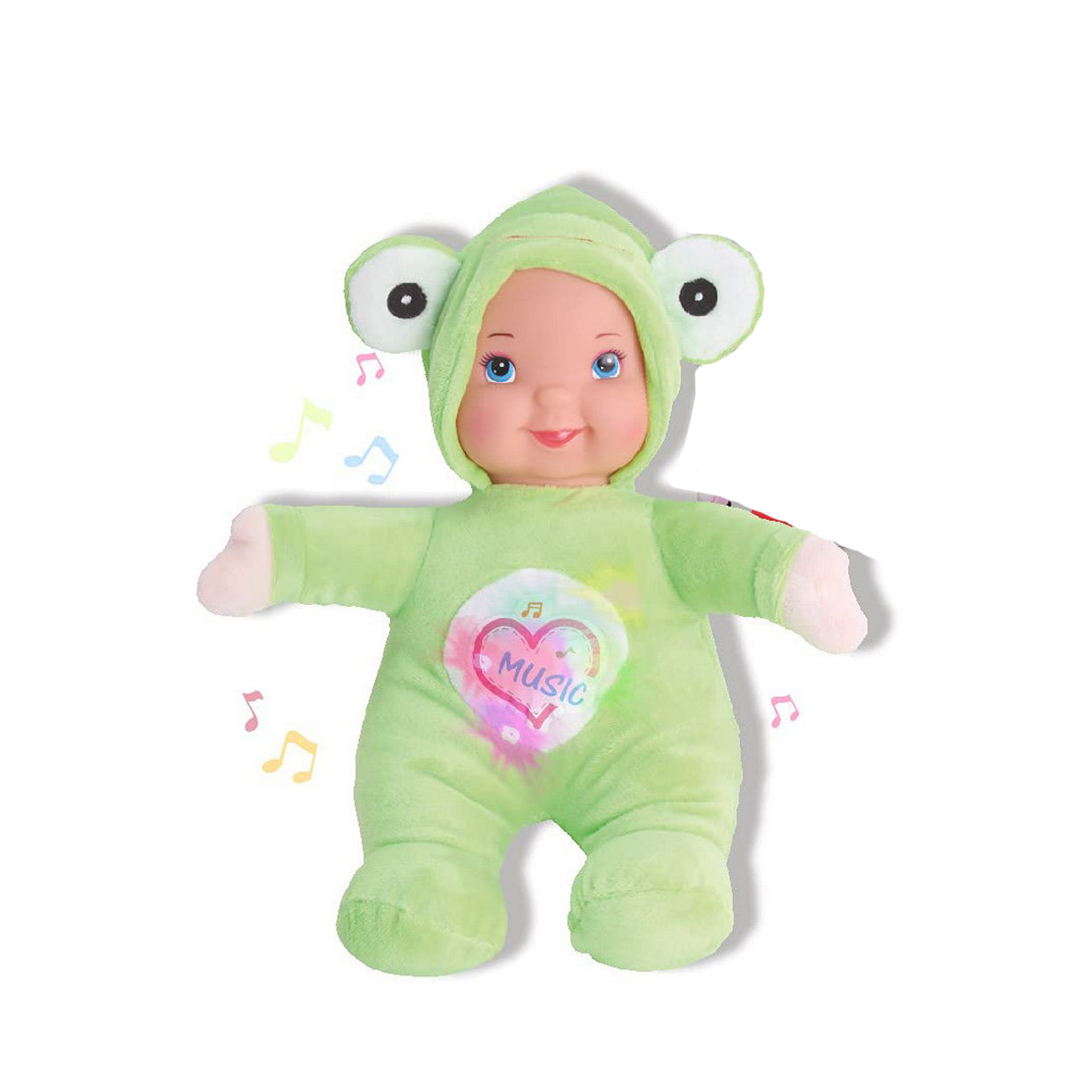 8411865183159 - Baby-Puppe Musikalisches Plüschtier 35 cm Frosch