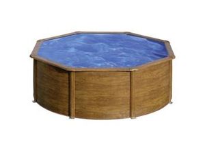 8412081225722 - Gre Stahlwandpool Pacific rund Ø 350 x 120 cm Holzdekor