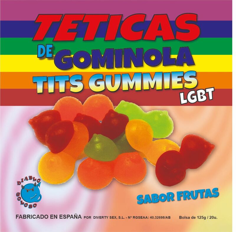 8412345049385 - - SORTIERTE GLITZER-GUMMI-TEETICS