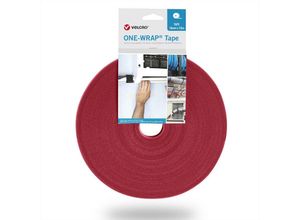 8412355641050 - One-wrap® Klettband 25m und 10 mm breit rot (VEL-OW64105) - Velcro