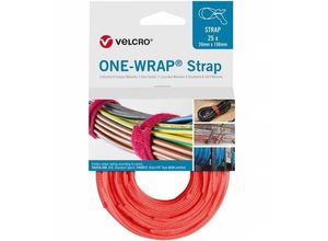 8412355645119 - One-wrap® Strap Klett-Kabelbinder 20mm x 200mm 25 Stück orange (VEL-OW64511) - Velcro