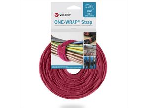 8412355645317 - One-wrap® Strap Klett-Kabelbinder 20mm x 200mm 100 Stück rot (VEL-OW64531) - Velcro