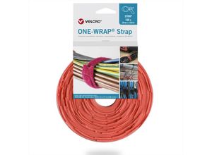 8412355645379 - One-wrap® Strap Klett-Kabelbinder 20mm x 200mm 100 Stück orange (VEL-OW64537) - Velcro