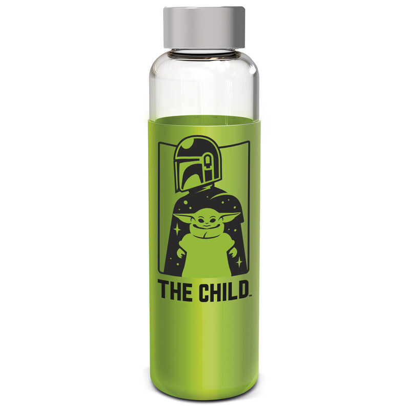 8412497008650 - Glasflasche mit Silikondeckel Kind Star Wars The Mandalorian Yoda The Child