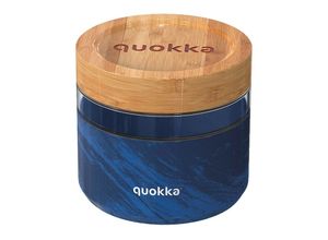 8412497401338 - Quokka Deli Food Jar – Lebensmittelbehälter Brotdose aus Glas 820 ml (Holzmaserung)