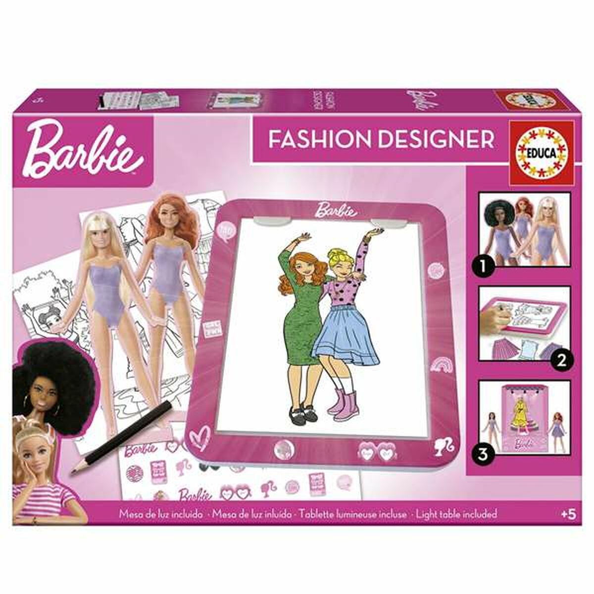 8412668198258 - Educa Barbie Light Tablet Fashion Designer