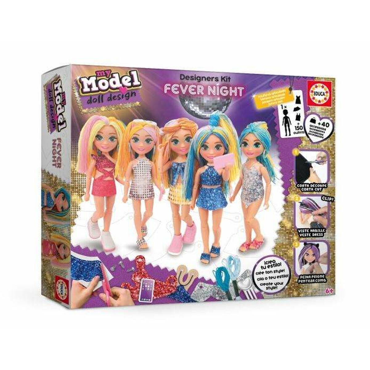 8412668200975 - Baby-Puppe My Model Doll Design Fever Night