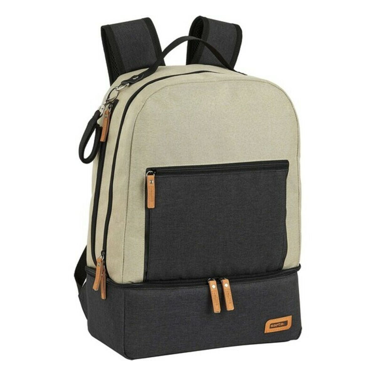 8412688378616 - Sporttasche mit Schuhhalterung M883 Beige Dunkelgrau 15 L