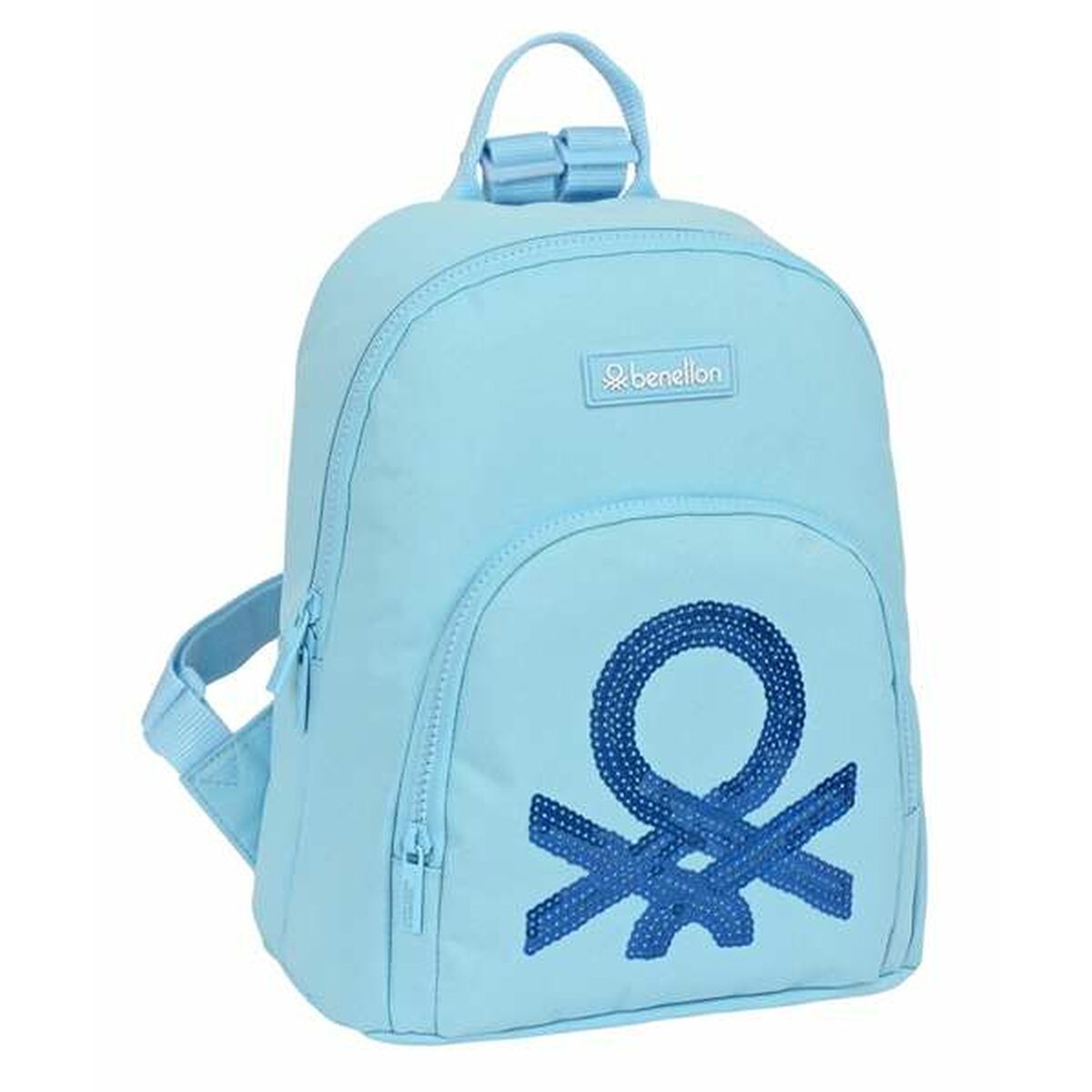 8412688496426 - Lässiger Rucksack Sequins Hellblau 25 x 30 x 13 cm Mini