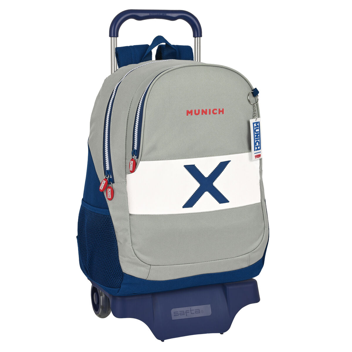 8412688504114 - School Rucksack with Wheels College Grey (32 x 44 x 16 cm)