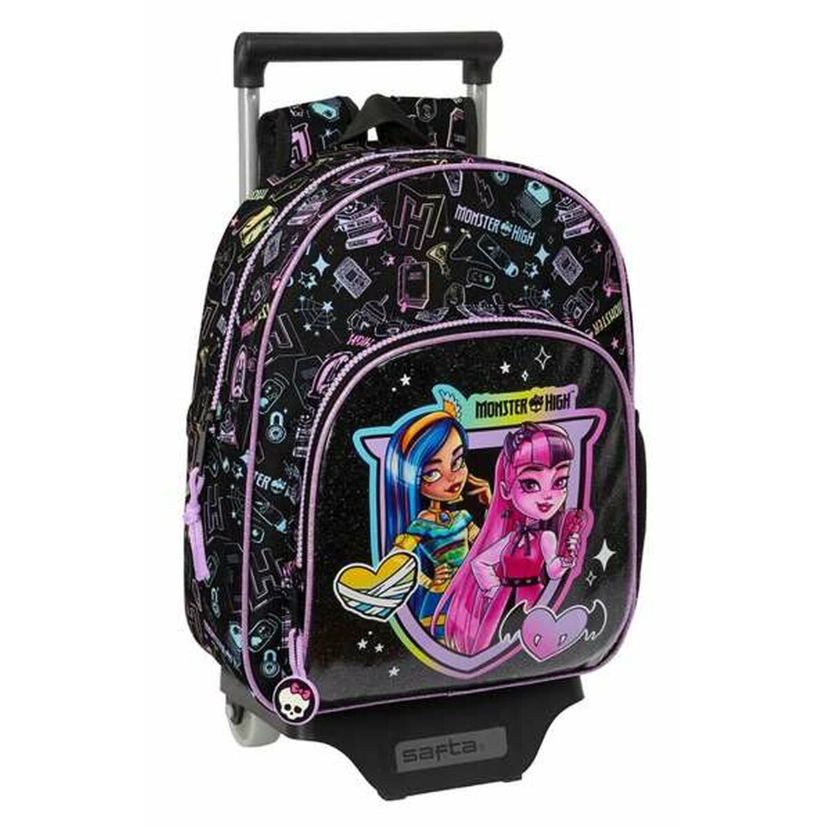 8412688555857 - Schulrucksack mit Rädern Schwarz 28 x 34 x 10 cm 8412688555857 - Schulrucksack mit Rädern Schwarz 28 x 34 x 10 cm