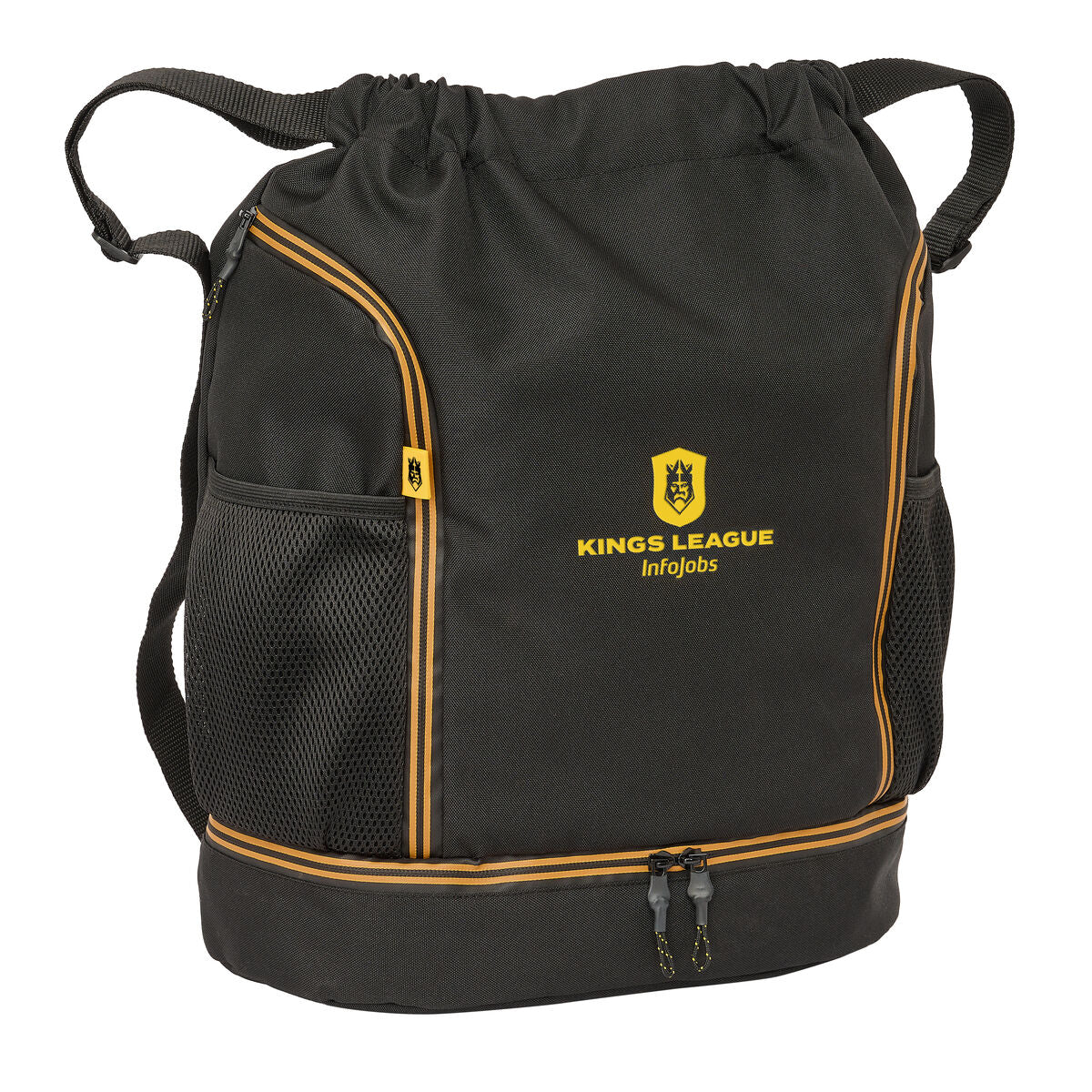 8412688563791 - Rucksacktasche mit Bändern Schwarz 35 x 40 x 1 cm